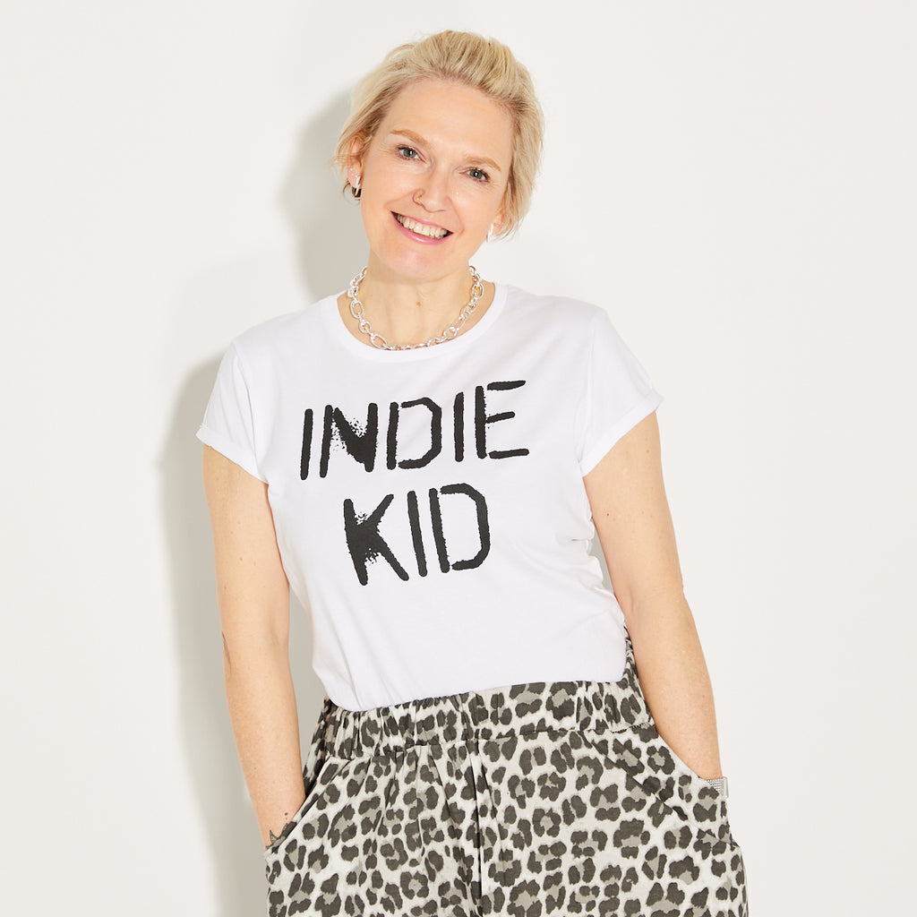 Indie Kid Tshirt White & Black