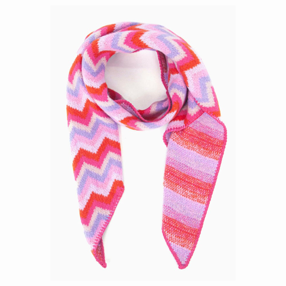 Zig Zag Scarf Pink 