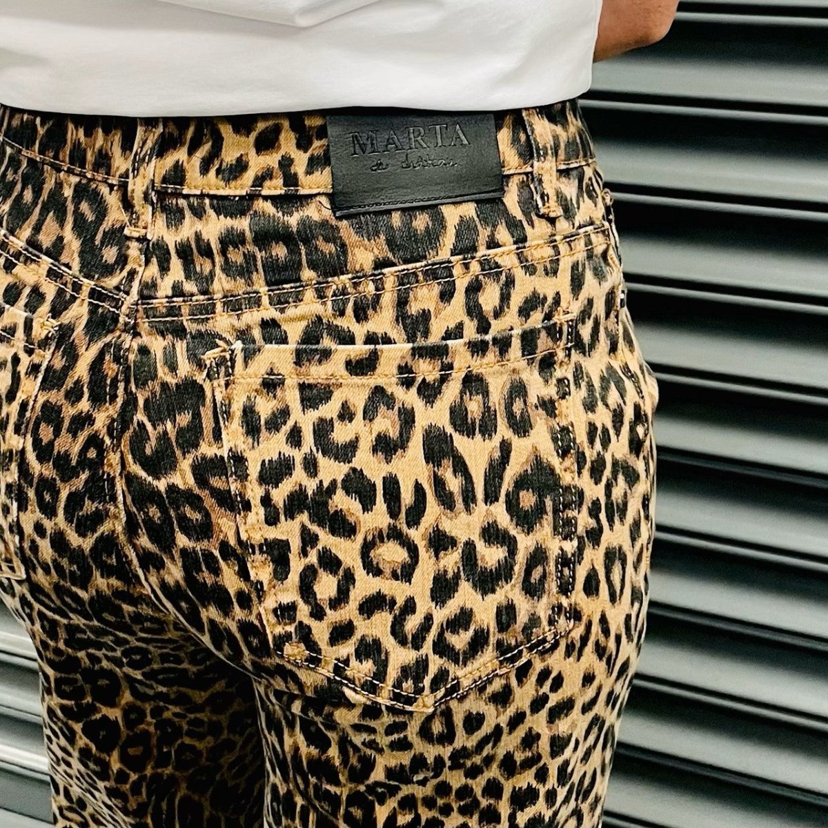 Leopard stretch jeans best sale